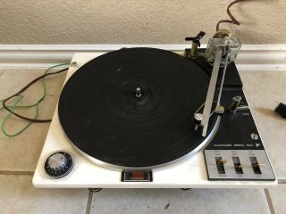 Vintage Garrard Zero 100 Turntable Record Player Turns On Parts Or Restore Only