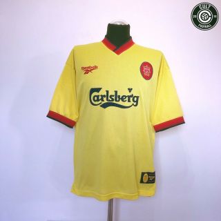FOWLER 9 Liverpool Vintage Reebok Away Football Shirt Jersey 1997/99 (L) 2