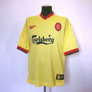 FOWLER 9 Liverpool Vintage Reebok Away Football Shirt Jersey 1997/99 (L) 4