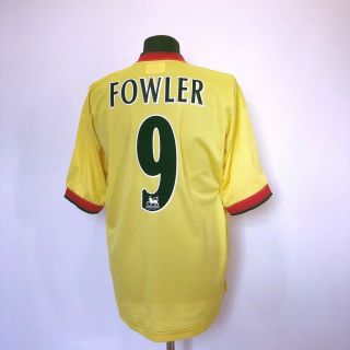 FOWLER 9 Liverpool Vintage Reebok Away Football Shirt Jersey 1997/99 (L) 7