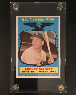 1959 Topps 564 Mickey Mantle Nm,  (rare Nmmt Centering) Vivid Surface/no Creases