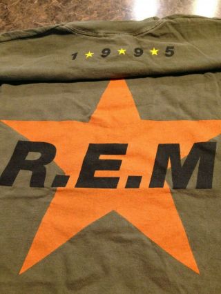 Vtg 90s Rem Monster Concert Tour T Shirt L 95 Tour 2 Sided R.  E.  M.  Star Authentic