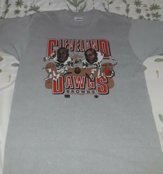 Vintage 1987 Cleveland Dawgs Browns T - Shirt.  Never Been Worn Or Washed