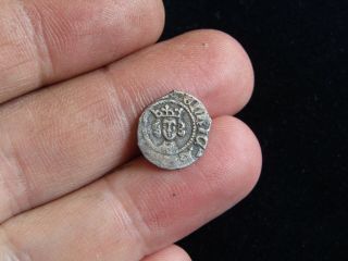Rare Henry Iv Hammered Silver Halfpenny London