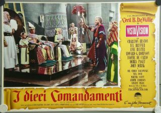 Tu08 Ten Commandments Charlton Heston 10 Rare Poster It