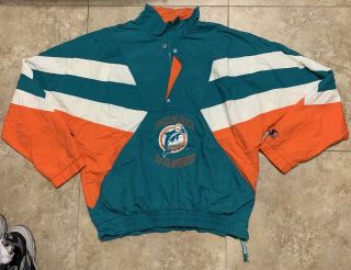 Rare Vintage 90s Miami Dolphins Starter Jacket By Starter Size Xl Proline