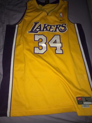 Vintage Nike Nba Shaquille O’neal Los Angeles Lakers Jersey Men’s Size L
