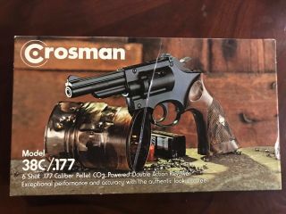 Vintage Crossman Pellet Pistol,  Model 38c/.  177 With Manuals