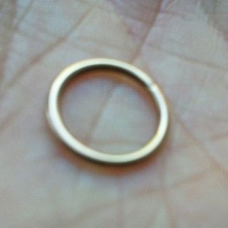 Lovely Antique / Vintage 9CT ROSE GOLD Split Ring for Fob,  seal,  Chain etc 13m 2