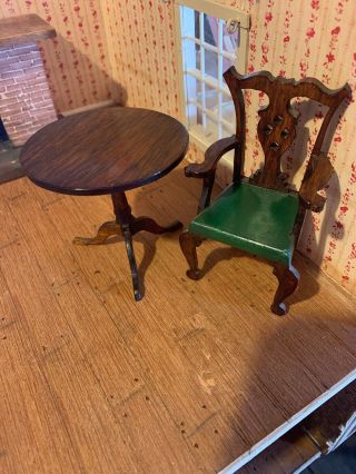 Tynietoy Artisan Queen Anne Tilt Top Table And Arm Chair