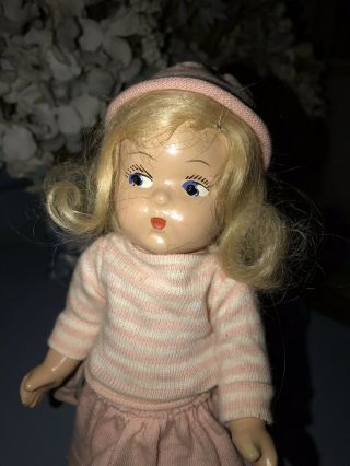 Vintage Toodles Vogue Ginny 8 " Doll Composition Painted Eye 1940s