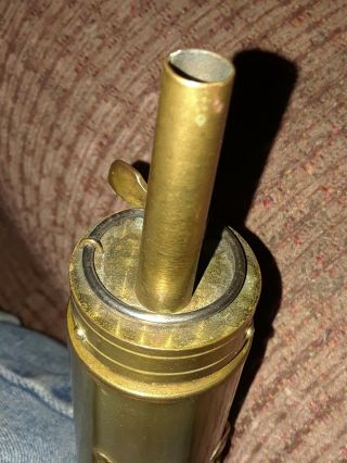 Vintage Brass Black Powder Flask/Horn - w/ Eagle. 2