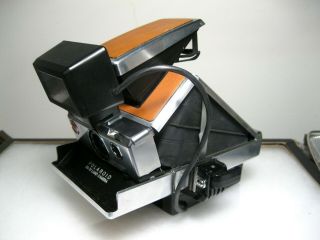 Vintage Polaroid SX - 70 Instant Land Camera w/ Wards Flash Attachment 2