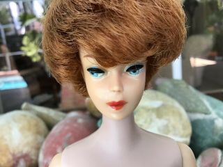 Vintage Barbie Titian Red Head Bubblecut Early Doll Japan Lucy Red Lips 1961
