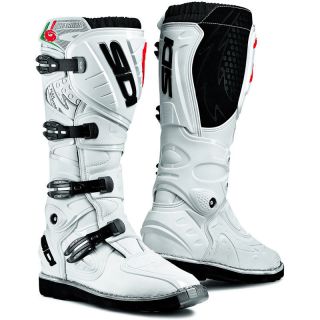 Sidi Charger Mx Motorcross Off Road Motorcycle Boots Size 43 White Rare To Uk