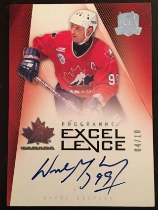 2009 - 10 Ud The Cup - Wayne Gretzky Programme Of Excellence Auto /10 Sp Rare Wow