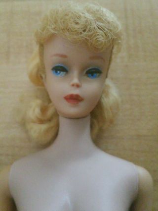 Vintage 5 Blonde Ponytail Barbie Doll Hair All