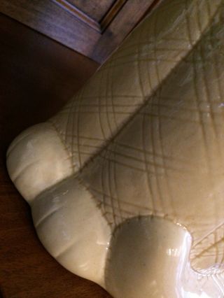 Vintage Metlox PoppyTrail Ceramic Cookie Jar - Beige - Gingham Pattern Puppy 5