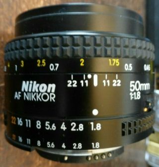 Vintage Nikon Nikkor 50mm F1:1.  8 Af Prime Lens Made In Japan In Us