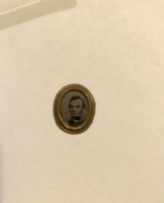 Ferrotype Token Campaign Abraham Lincoln 1860 Very Rare