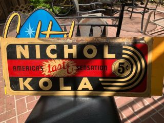 Vintage Nichol Kola Metal Emboss Sign