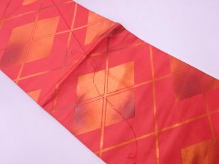 4285284: Japanese Kimono / Vintage Nagoya Obi / Woven Rhombus