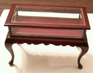 Vintage Dollhouse Miniature Rectangular Curio Table By Fantastic 7490