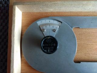 Vintage Mitutoyo 187 - 201 Bevel Protractor Set [Used] Stainless. 4
