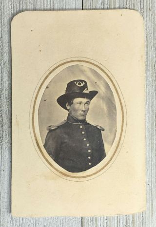 Vintage Civil War Cdv Photo Identified Soldier Jacob Sutton