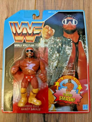 Wwf Hasbro Macho Man Randy Savage Moc Series 1 1990 Wwe Elite Rare Retro Hof