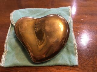 Vintage Tiffany & Co Sterling Silver Elsa Peretti Heart Paperweight
