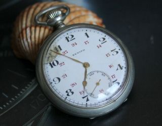 Rare Zenith Swiss Pocket Watch - Grand Prix Paris 1900 With Defect