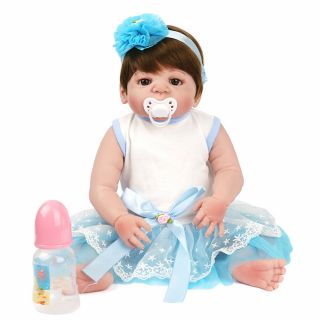 22 Anatomically Reborn Doll Baby Girl Vinyl Silicone Newborn Babies Xmas Gift