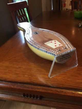 Tim Houle Walleye Bowling Pin Cribbage Board Sports Boards Skunk Rare VTG USA 5