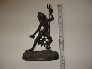 Vintage Bronze Hindu Goddess Kali Statue Sculpture