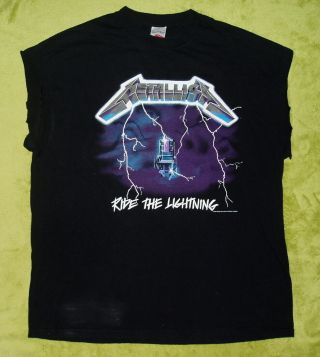 Vintage 1994 Metallica Ride The Lightning T - Shirt Xl Glows In Dark Sleeveless