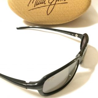 Rare Maui Jim Whitecap Sunglasses | Black W/ Grey Polarized Lenses Mj 107 - 02