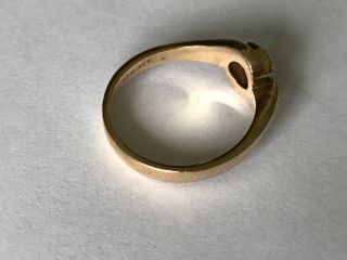 Vintage 9 ct gold diamond twist engagement dress ring.  Size K / L 4
