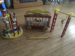 Vintage Fisher Price Wooden Circus
