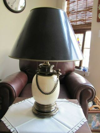 Vintage Stiffel Enameled Brass Lamp