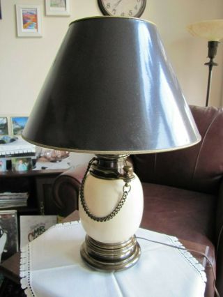 Vintage Stiffel Enameled Brass Lamp 3