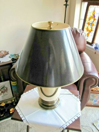 Vintage Stiffel Enameled Brass Lamp 4