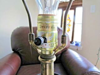 Vintage Stiffel Enameled Brass Lamp 6