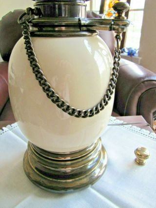 Vintage Stiffel Enameled Brass Lamp 8