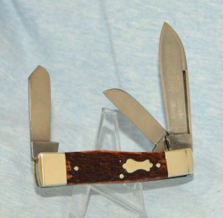 Rare 1st Generation Bulldog Bone Gunstock Knife Bkc 10a " 1 Of 1 " Near