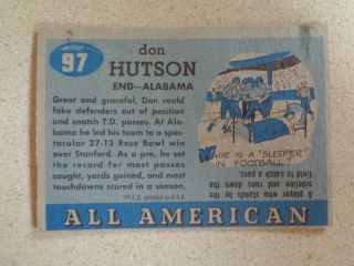 1955 Topps All American Don Hutson RC Rookie Alabama Packers Vintage 97 SP EXMT 2