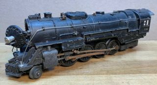 Vintage Lionel Lines Post - War 736 2 - 8 - 4 Die Cast Steam Engine,  2671WX w/ Tender 3
