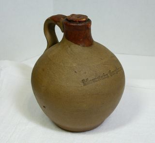 Waco Pottery Mountain Sorghum Syrup Advertising Jug Stoneware Vintage Kentucky