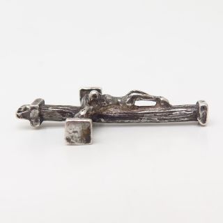 925 Sterling Silver Antique Religious Crucifix Cross Charm Pendant 5