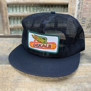 Vintage Dekalb All Mesh Snapback Trucker Hat Cap Patch K Products Made In Usa